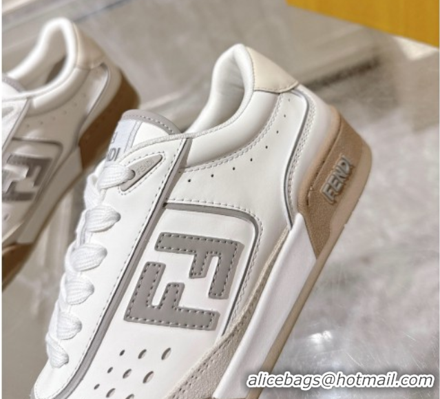 Low Cost Fendi Match Sneakers in Leather and Suede White 0426020