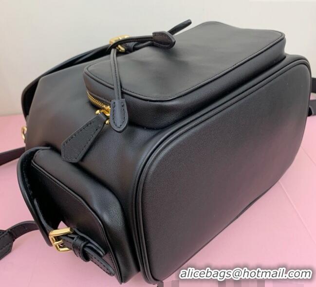Modern Discount Miu Miu Calf leather backpack bag 5BZ042 Black 2025