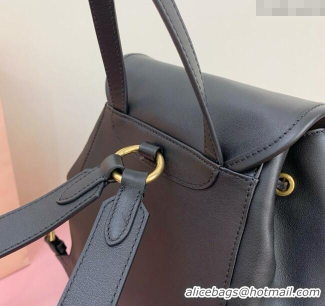Modern Discount Miu Miu Calf leather backpack bag 5BZ042 Black 2025