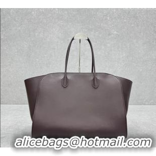 Buy Discount The Row Marlo 17 Softly Structured Tote Bag in Smooth Leather 1895 Chocolate Brown 2025