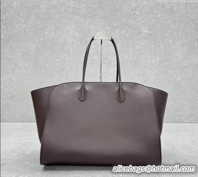 Buy Discount The Row Marlo 17 Softly Structured Tote Bag in Smooth Leather 1895 Chocolate Brown 2025