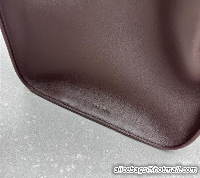 Buy Discount The Row Marlo 17 Softly Structured Tote Bag in Smooth Leather 1895 Chocolate Brown 2025
