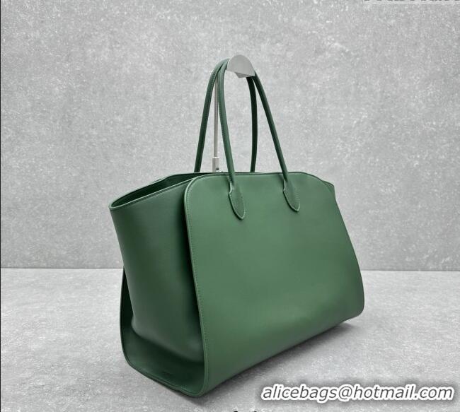 Grade Quality The Row Marlo 17 Softly Structured Tote Bag in Smooth Leather 1895 Green 2025