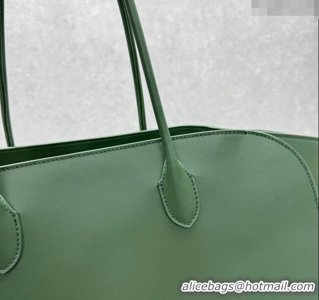 Grade Quality The Row Marlo 17 Softly Structured Tote Bag in Smooth Leather 1895 Green 2025