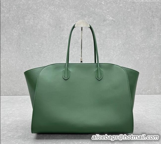 Grade Quality The Row Marlo 17 Softly Structured Tote Bag in Smooth Leather 1895 Green 2025