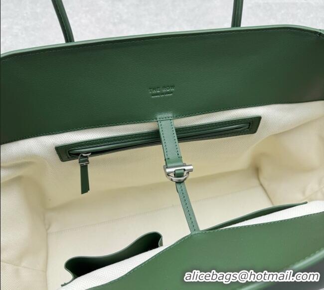 Grade Quality The Row Marlo 17 Softly Structured Tote Bag in Smooth Leather 1895 Green 2025