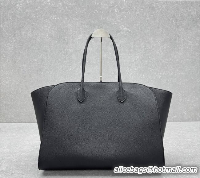 Cheapest The Row Marlo 17 Softly Structured Tote Bag in Grained Leather 1895 Black 2025