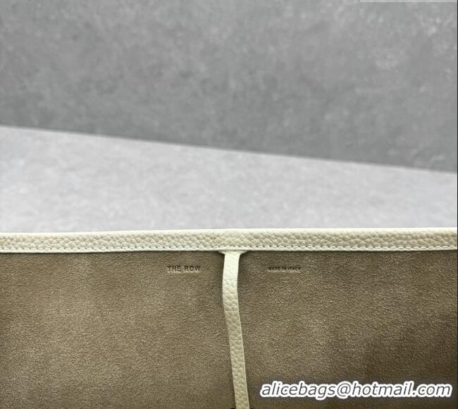 New Design The Row Large N/S Park Tote Bag in Grained Leather 1822 White 2025