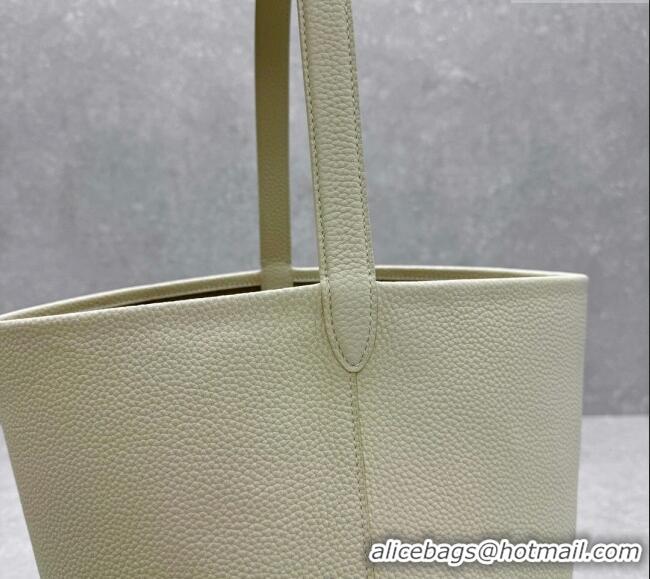 New Design The Row Large N/S Park Tote Bag in Grained Leather 1822 White 2025