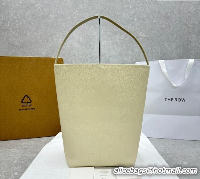 New Design The Row Large N/S Park Tote Bag in Grained Leather 1822 White 2025