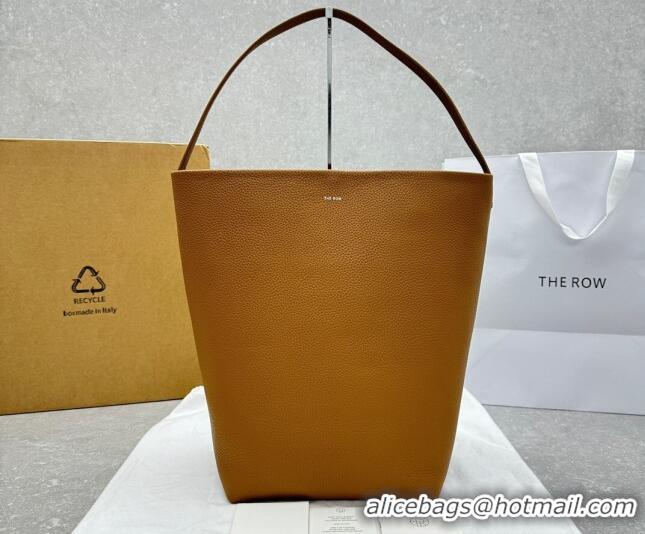 Super Quality The Row Large N/S Park Tote Bag in Grained Leather 1822 Brown 2025