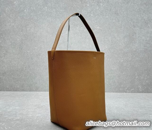 Super Quality The Row Large N/S Park Tote Bag in Grained Leather 1822 Brown 2025