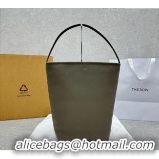 Original Cheap The Row Large N/S Park Tote Bag in Grained Leather 1822 Grey 2025