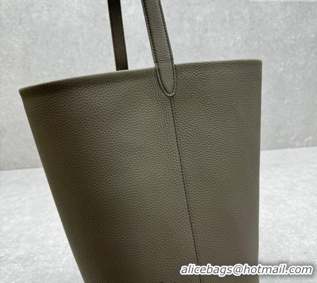 Original Cheap The Row Large N/S Park Tote Bag in Grained Leather 1822 Grey 2025