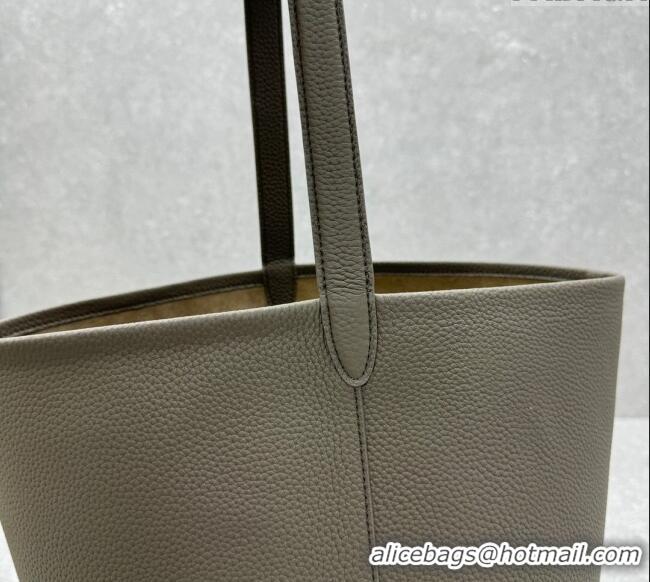 Original Cheap The Row Large N/S Park Tote Bag in Grained Leather 1822 Grey 2025