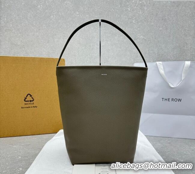 Original Cheap The Row Large N/S Park Tote Bag in Grained Leather 1822 Grey 2025