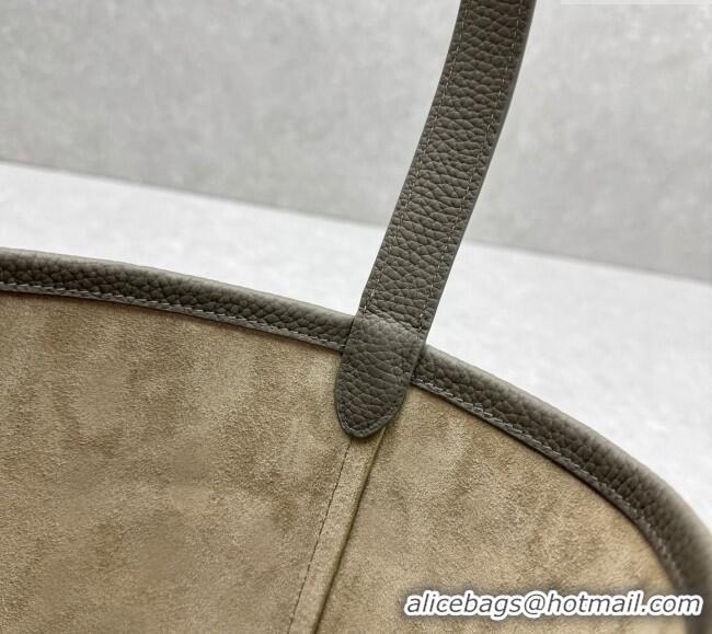 Pretty Style The Row Medium N/S Park Tote Bag in Grained Leather 1822 Grey 2025