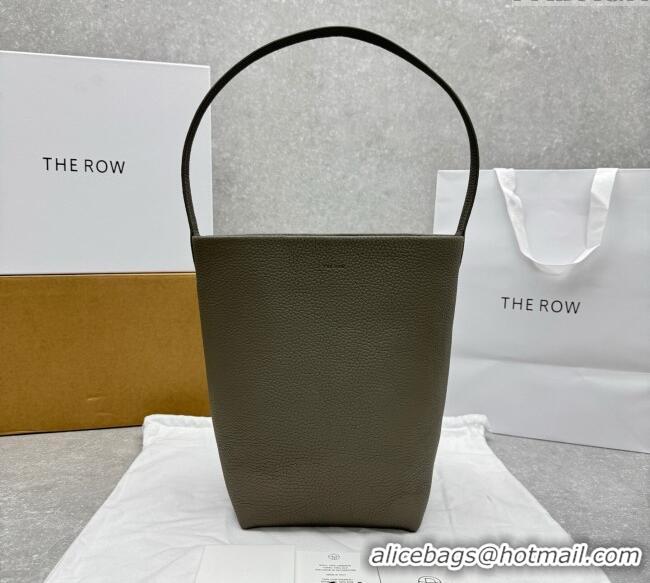 Pretty Style The Row Medium N/S Park Tote Bag in Grained Leather 1822 Grey 2025