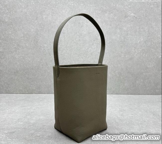 Pretty Style The Row Medium N/S Park Tote Bag in Grained Leather 1822 Grey 2025