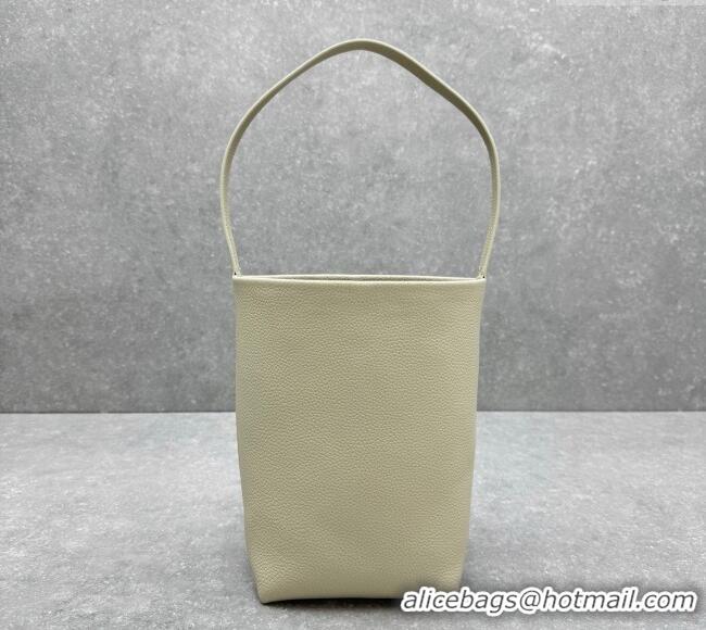 Top Design The Row Medium N/S Park Tote Bag in Grained Leather 1822 White 2025