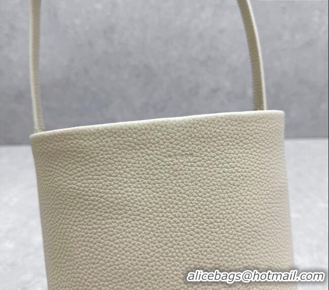 Top Design The Row Medium N/S Park Tote Bag in Grained Leather 1822 White 2025