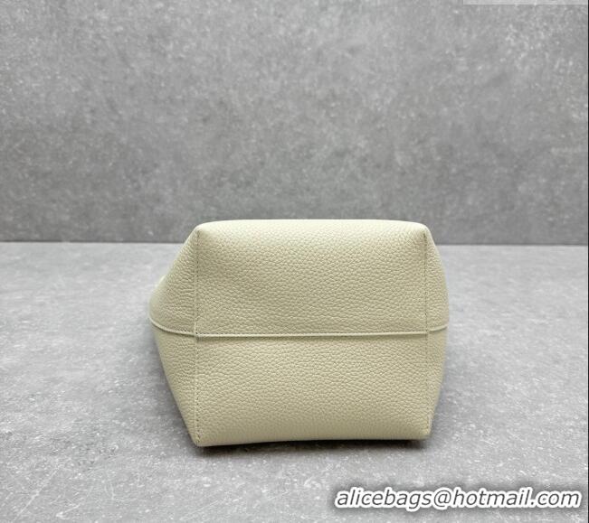 Top Design The Row Medium N/S Park Tote Bag in Grained Leather 1822 White 2025