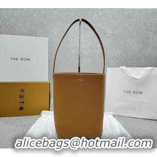 Well Crafted The Row Medium N/S Park Tote Bag in Grained Leather 1822 Brown 2025