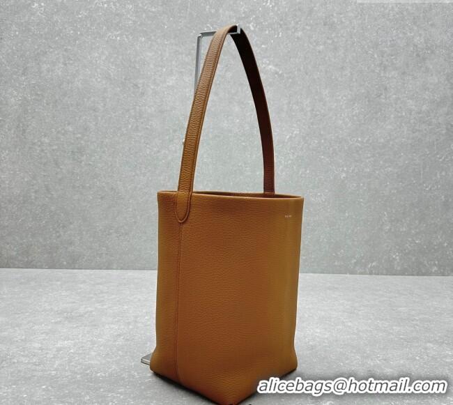 Well Crafted The Row Medium N/S Park Tote Bag in Grained Leather 1822 Brown 2025