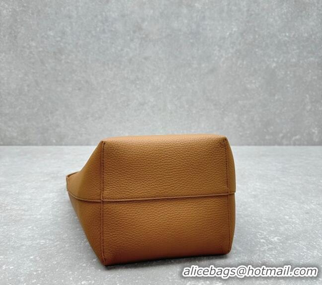 Well Crafted The Row Medium N/S Park Tote Bag in Grained Leather 1822 Brown 2025