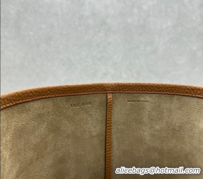 Well Crafted The Row Medium N/S Park Tote Bag in Grained Leather 1822 Brown 2025