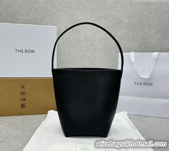 Cheap Price The Row Medium N/S Park Tote Bag in Grained Leather 1822 Black 2025