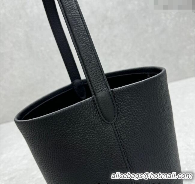 Cheap Price The Row Medium N/S Park Tote Bag in Grained Leather 1822 Black 2025