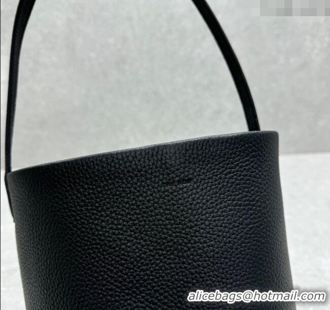 Cheap Price The Row Medium N/S Park Tote Bag in Grained Leather 1822 Black 2025