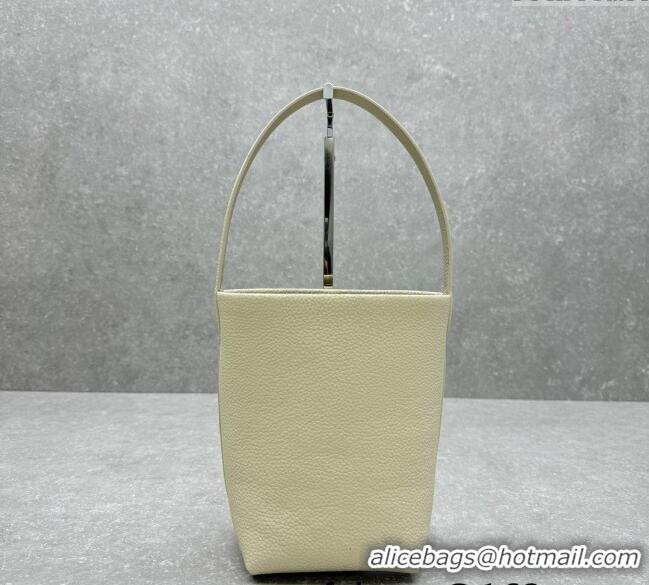Good Discount The Row Small N/S Park Tote Bag in Grained Leather 1823 White 2025