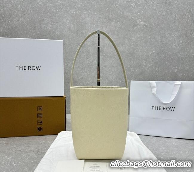 Good Discount The Row Small N/S Park Tote Bag in Grained Leather 1823 White 2025
