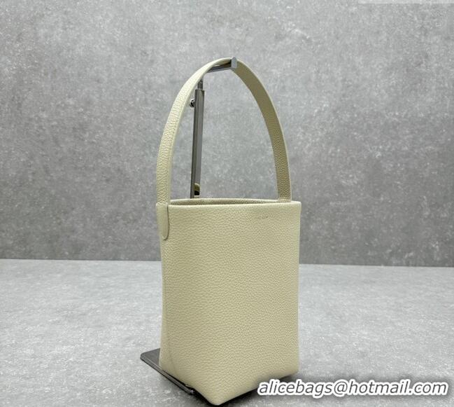 Good Discount The Row Small N/S Park Tote Bag in Grained Leather 1823 White 2025