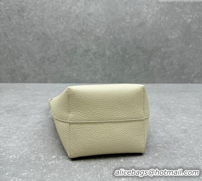 Good Discount The Row Small N/S Park Tote Bag in Grained Leather 1823 White 2025