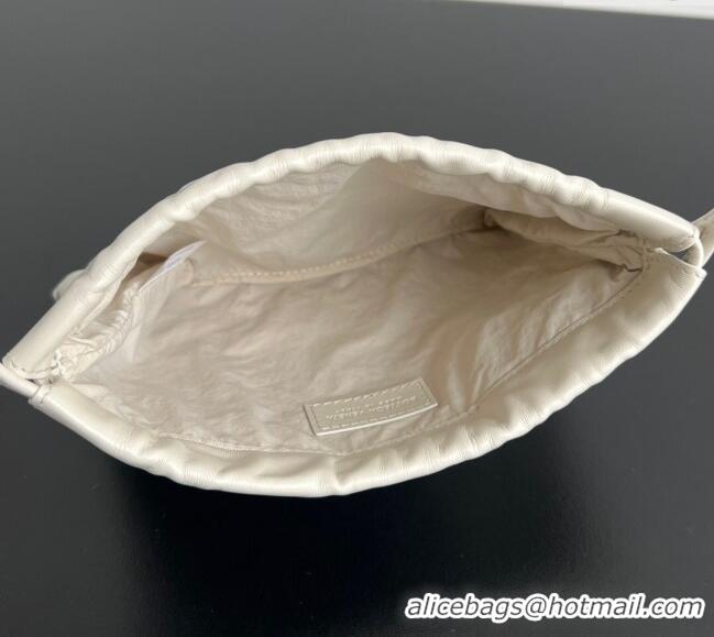 Cheapest Bottega Veneta Small Dustbag in Intrecciato Leather 816987 Chalk White 2025