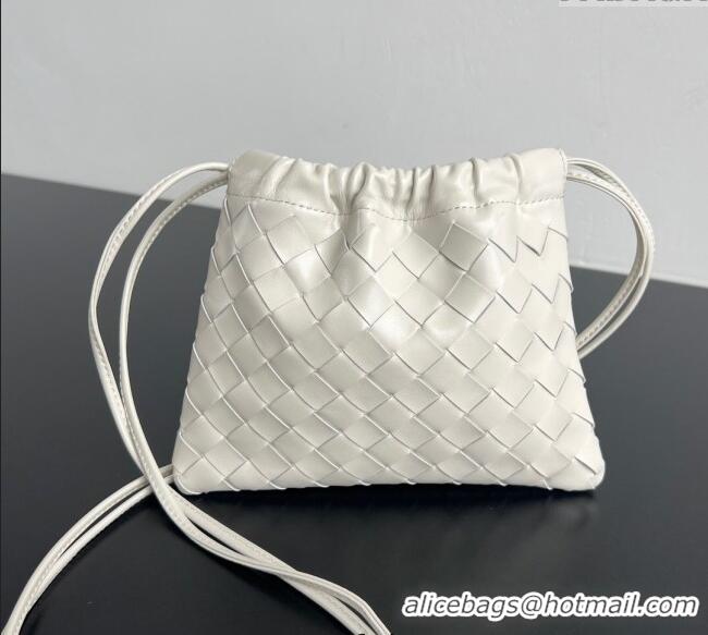 Cheapest Bottega Veneta Small Dustbag in Intrecciato Leather 816987 Chalk White 2025
