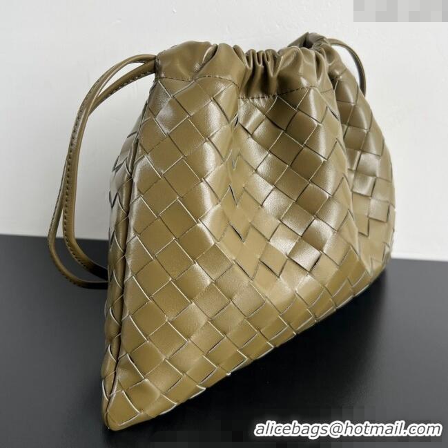 Luxury Classic Bottega Veneta Medium Dustbag in Intrecciato Leather 796728 Seaweed Green 2025