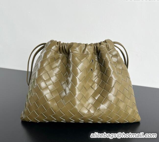 Luxury Classic Bottega Veneta Medium Dustbag in Intrecciato Leather 796728 Seaweed Green 2025