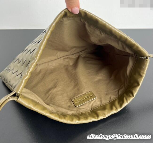 Luxury Classic Bottega Veneta Medium Dustbag in Intrecciato Leather 796728 Seaweed Green 2025