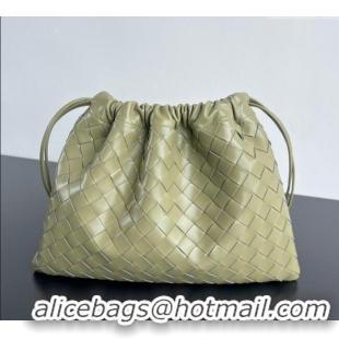 New Product Bottega Veneta Medium Dustbag in Intrecciato Leather 796728 Travertine Green 2025