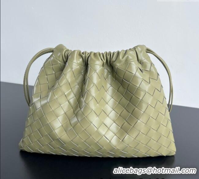 New Product Bottega Veneta Medium Dustbag in Intrecciato Leather 796728 Travertine Green 2025