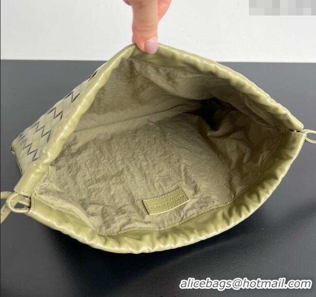 New Product Bottega Veneta Medium Dustbag in Intrecciato Leather 796728 Travertine Green 2025