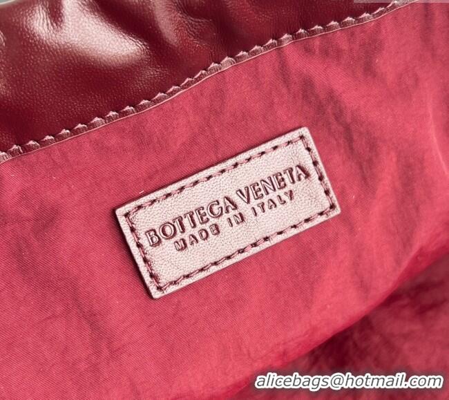 Original Cheap Bottega Veneta LOVE Medium Dustbag in Intrecciato Leather 796728 Barolo Red 2025