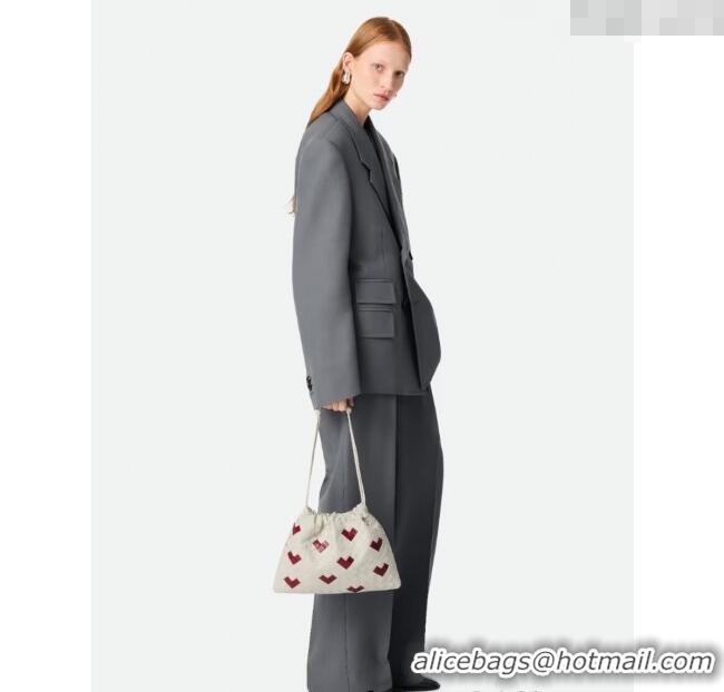 Discount Bottega Veneta LOVE Medium Dustbag in Intrecciato Leather 796728 White 2025