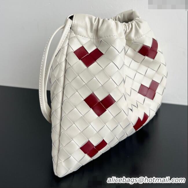 Discount Bottega Veneta LOVE Medium Dustbag in Intrecciato Leather 796728 White 2025
