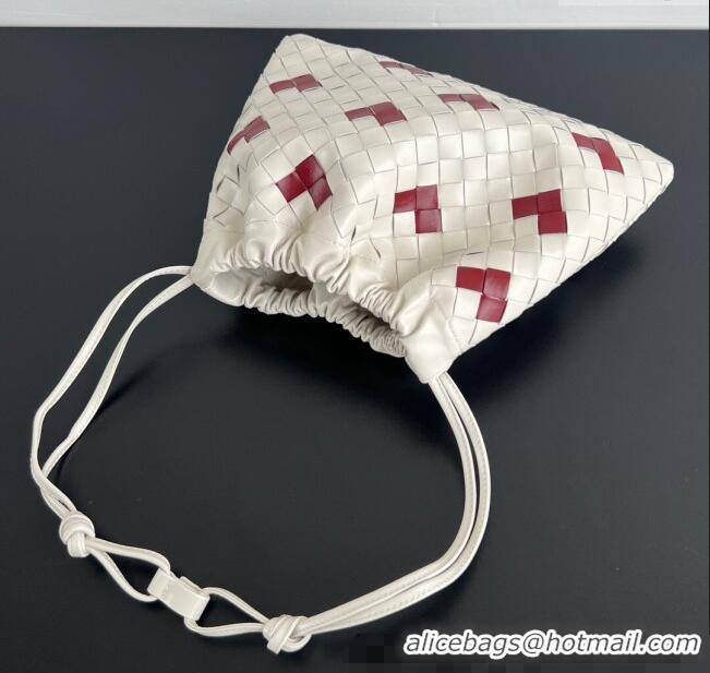 Discount Bottega Veneta LOVE Medium Dustbag in Intrecciato Leather 796728 White 2025