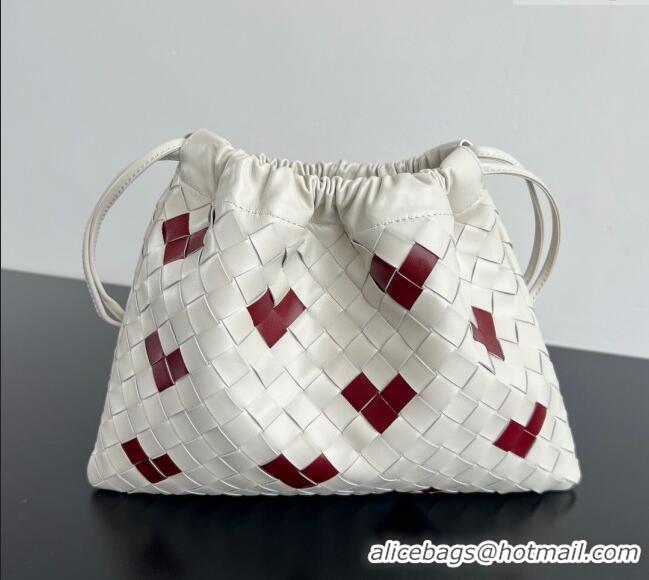 Discount Bottega Veneta LOVE Medium Dustbag in Intrecciato Leather 796728 White 2025